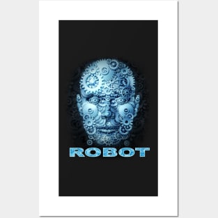 Robot Made Out of Gears Posters and Art